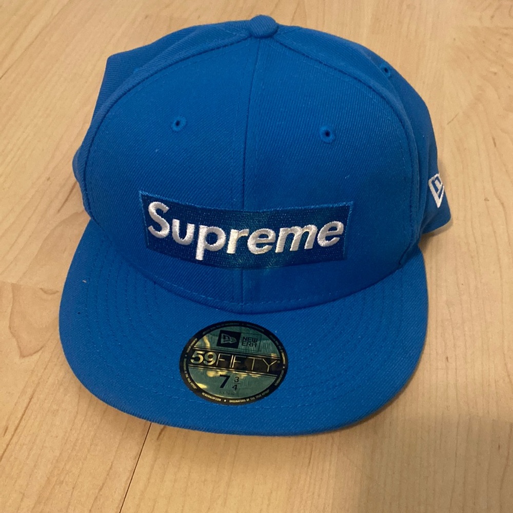 Supreme blue fitted cap